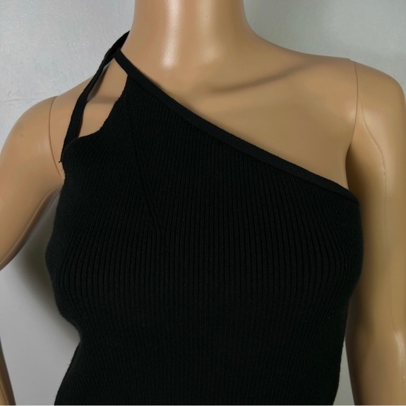 NEW BA&SH BLACK ONE-SHOULDER TANK TOP - Picture 4 of 9